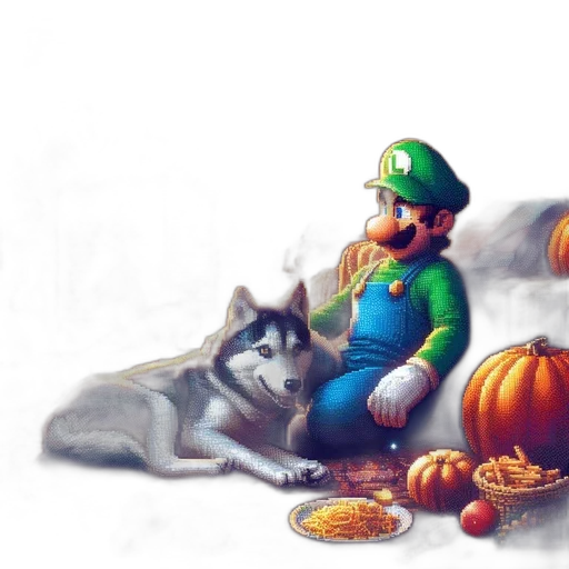 food, animal, concept art, pixel art transparent PNG cut-out