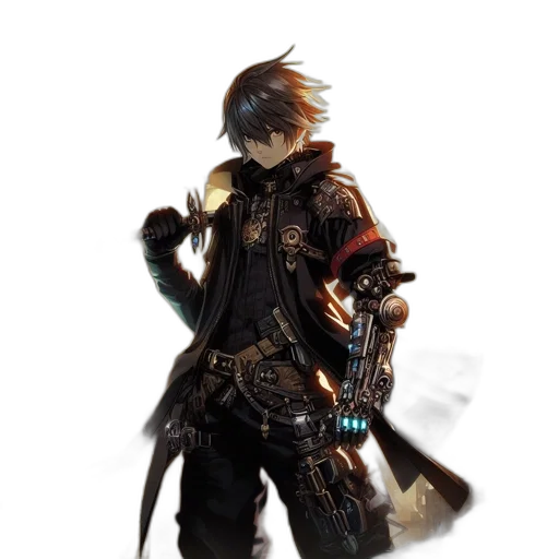 sword, weapon, staff, jacket transparent PNG cut-out