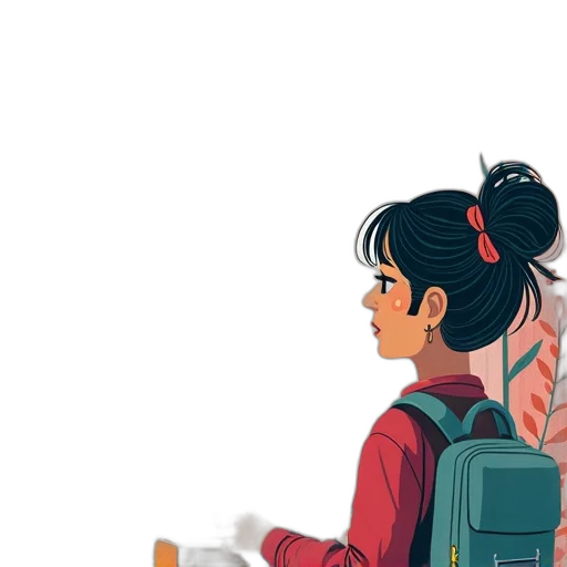 jacket, concept art, watercolor, anime transparent PNG cut-out