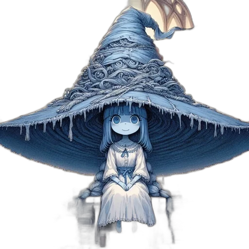 dress, hat, crown, creature transparent PNG cut-out