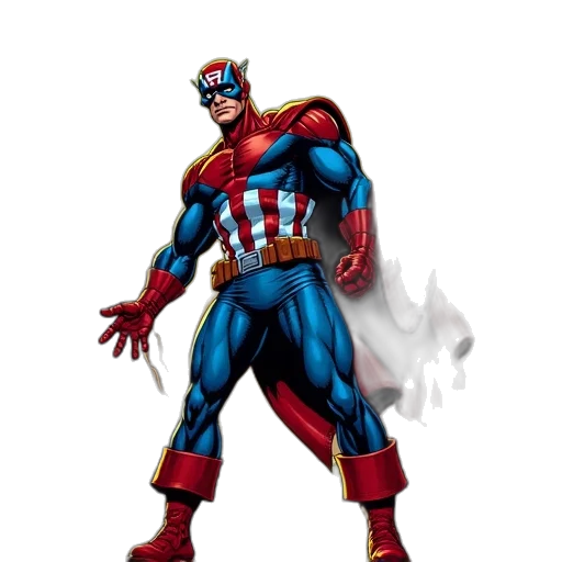 comic book art, concept art, cartoon, 3d render transparent PNG cut-out