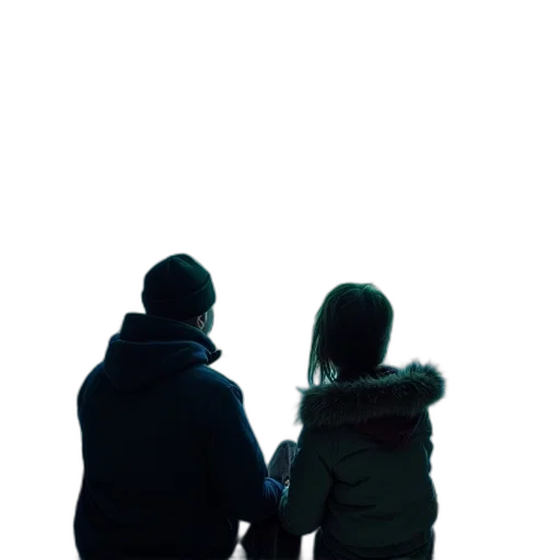 jacket, umbrella, staff, robot transparent PNG cut-out