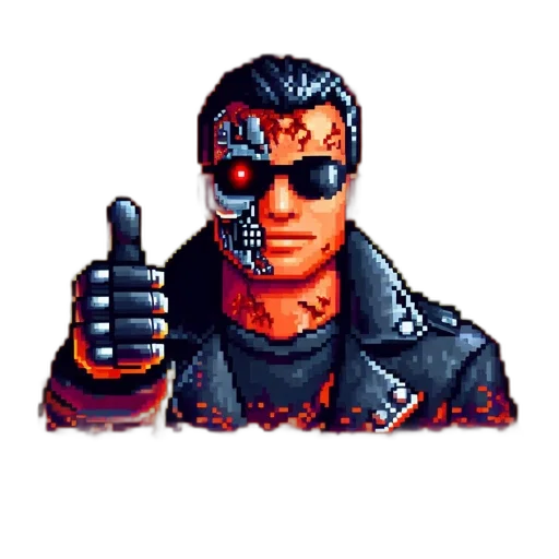 jacket, robot, weapon, face transparent PNG cut-out