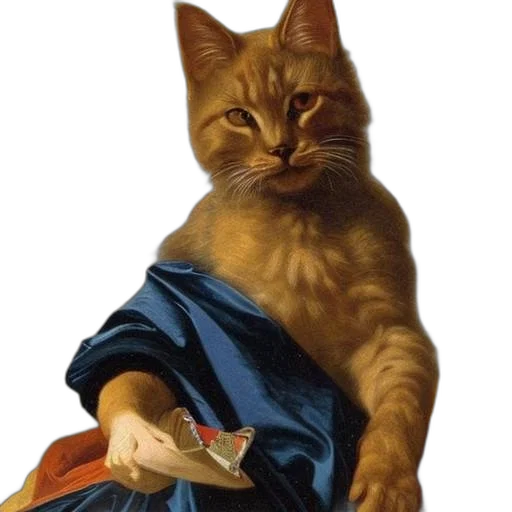 staff, animal, oil painting, photorealistic transparent PNG cut-out