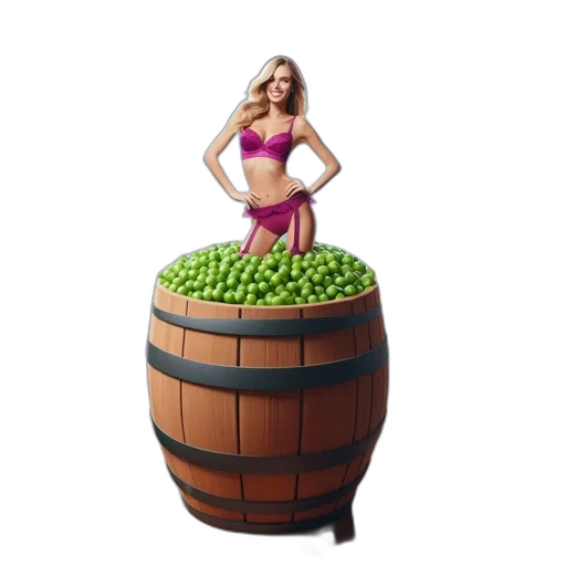 dress, food, crown, 3d render transparent PNG cut-out