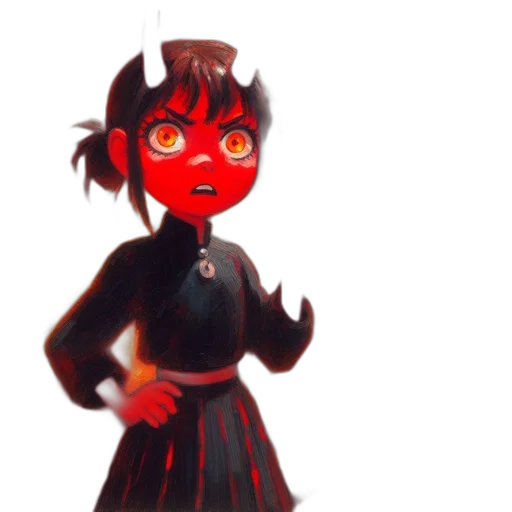 mask, creature, dress, staff transparent PNG cut-out