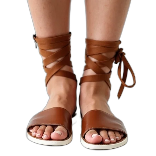 shoes, jewelry, 3d render, earth tones transparent PNG cut-out