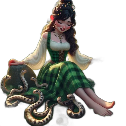 jewelry, dress, crown, staff transparent PNG cut-out