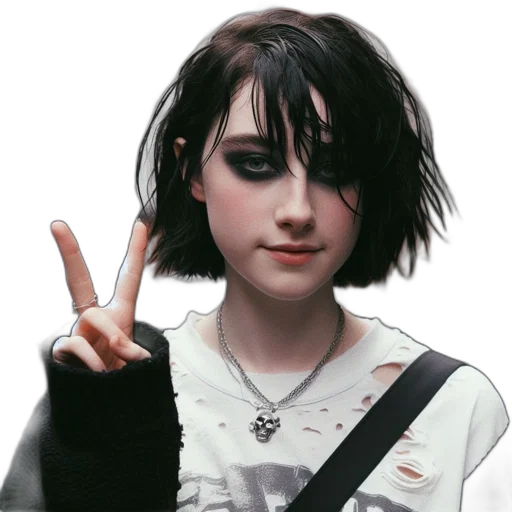 face, jacket, robot, hair transparent PNG cut-out
