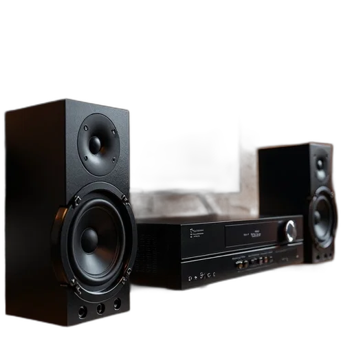 3d render, receivers, home, theater transparent PNG cut-out