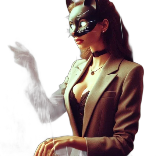mask, comic book art, concept art, photorealistic transparent PNG cut-out