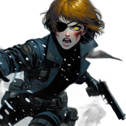 comic book art, concept art, cyberpunk, fantasy art transparent PNG cut-out