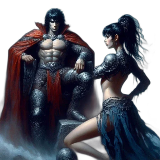 fantasy art, comic book art, concept art, photorealistic transparent PNG cut-out