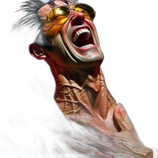 face, concept art, photorealistic, comic book art transparent PNG cut-out