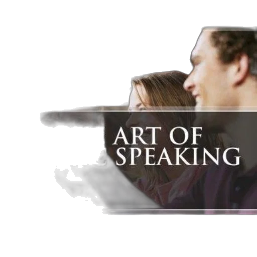 photorealistic, art, public, speaking transparent PNG cut-out