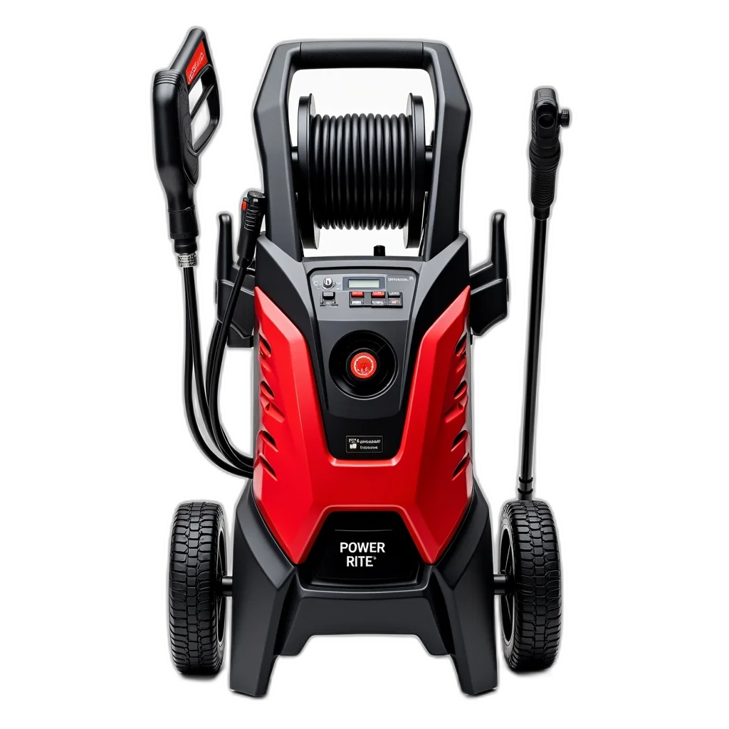 robot, black, red, portable transparent PNG cut-out