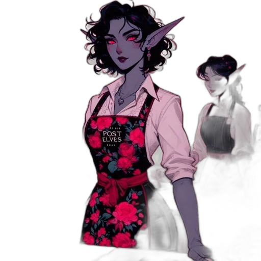 dress, staff, concept art, fantasy art transparent PNG cut-out