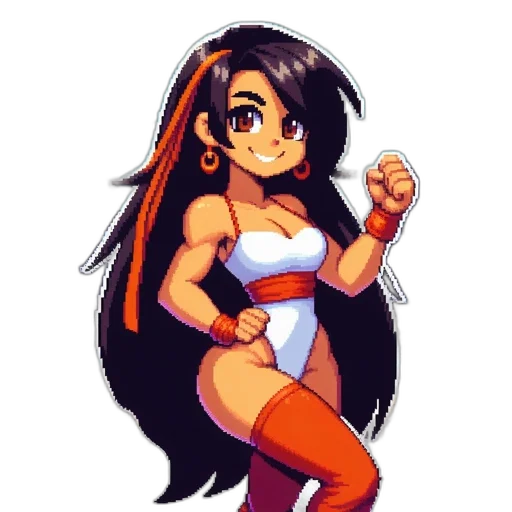 staff, pixel art, cartoon, anime transparent PNG cut-out