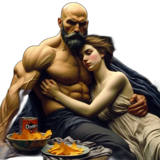 food, fantasy art, photorealistic, oil painting transparent PNG cut-out