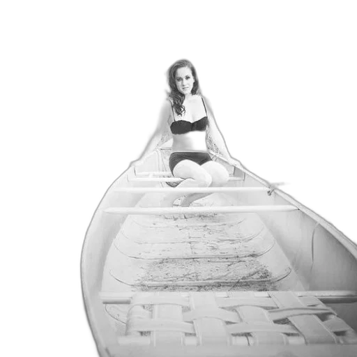 underwater, outer space, monochrome, woman transparent PNG cut-out