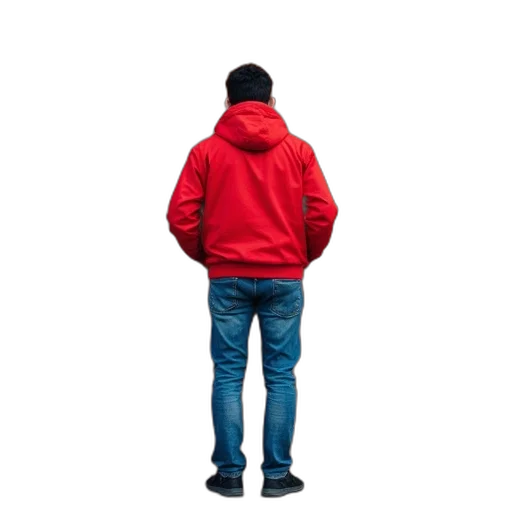 jacket, staff, face, robot transparent PNG cut-out