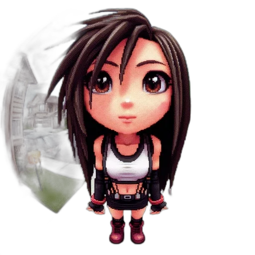 3d render, concept art, pixel art, cartoon transparent PNG cut-out