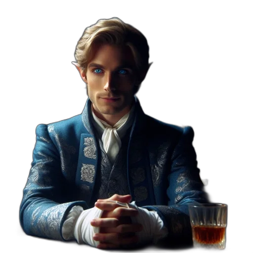 face, jacket, crown, staff transparent PNG cut-out