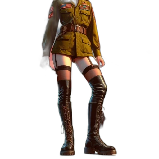 jacket, staff, dress, weapon transparent PNG cut-out