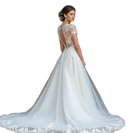 dress, woman, white, wedding transparent PNG cut-out