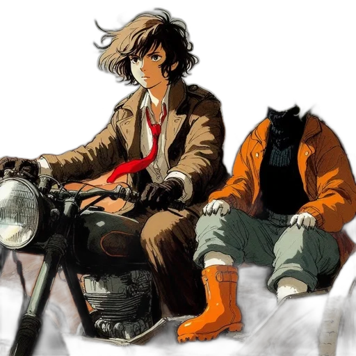 jacket, hat, concept art, comic book art transparent PNG cut-out