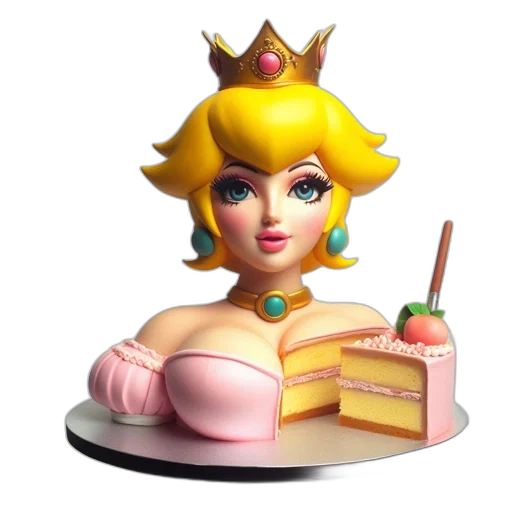 crown, food, dress, 3d render transparent PNG cut-out