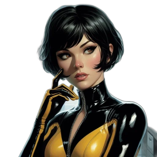face, comic book art, concept art, fantasy art transparent PNG cut-out