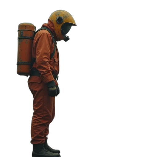 staff, jacket, mask, robot transparent PNG cut-out
