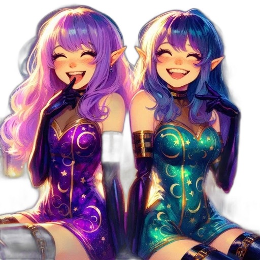 dress, fantasy art, anime, pixel art transparent PNG cut-out