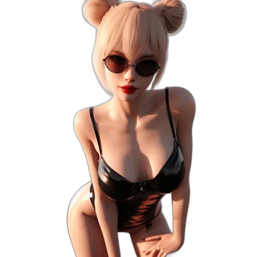 dress, mask, 3d render, concept art transparent PNG cut-out