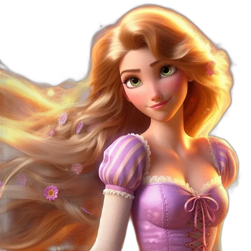 dress, hair, crown, fantasy art transparent PNG cut-out