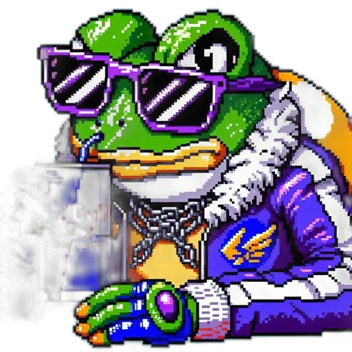 dragon, jacket, pixel art, vaporwave transparent PNG cut-out