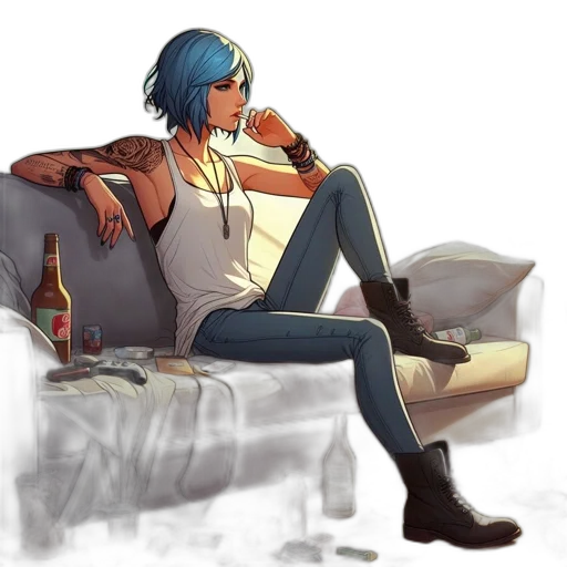 concept art, watercolor, fantasy art, comic book art transparent PNG cut-out