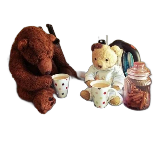 forest, two, teddy, bears transparent PNG cut-out