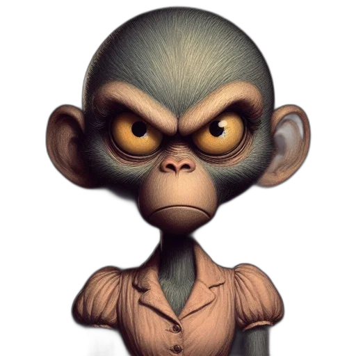 face, staff, animal, creature transparent PNG cut-out