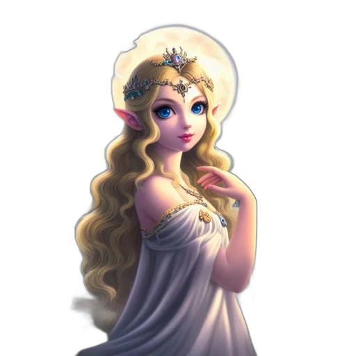 dress, crown, staff, face transparent PNG cut-out