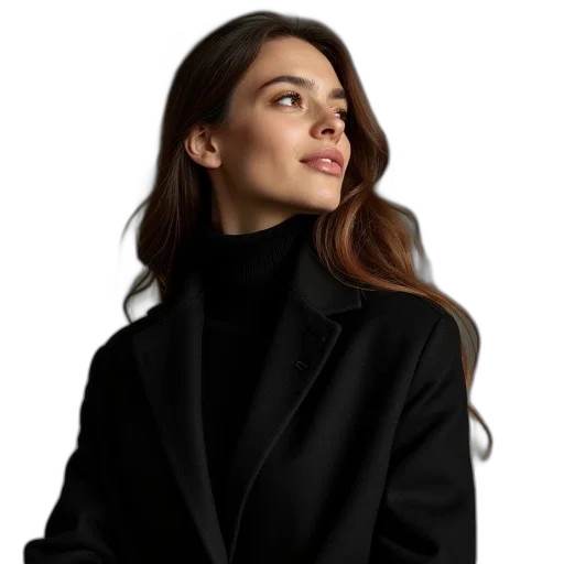 jacket, face, dress, jewelry transparent PNG cut-out