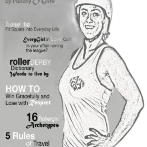 poster, featuring, woman, roller transparent PNG cut-out
