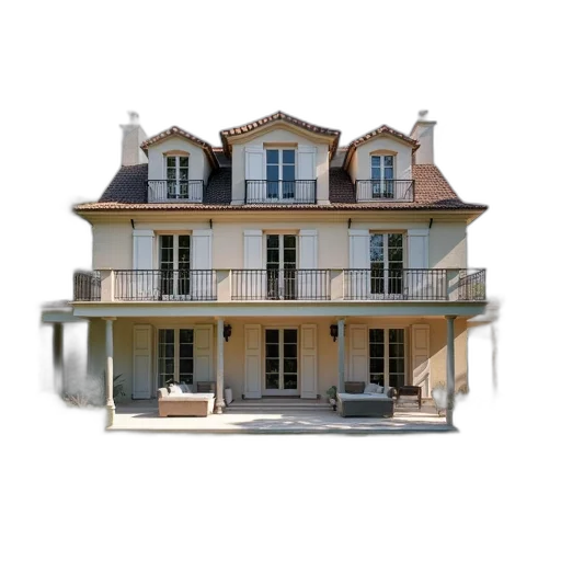 building, furniture, 3d render, photorealistic transparent PNG cut-out