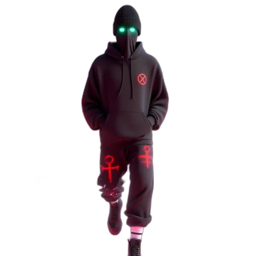 jacket, robot, mask, staff transparent PNG cut-out
