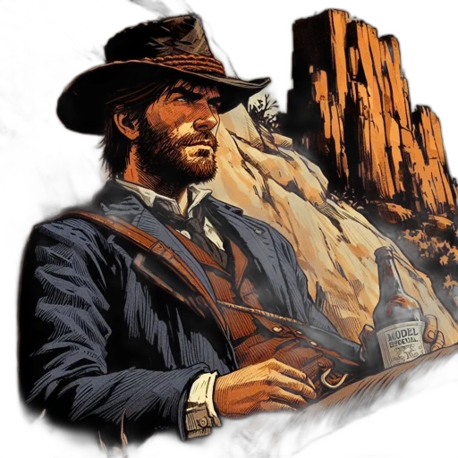 jacket, hat, comic book art, concept art transparent PNG cut-out