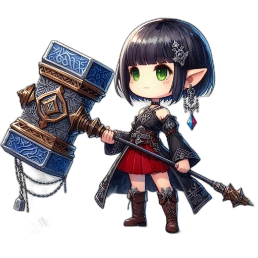 staff, weapon, sword, fantasy art transparent PNG cut-out