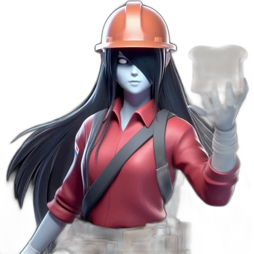 staff, hat, robot, concept art transparent PNG cut-out