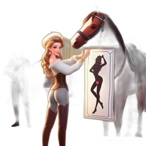 dress, staff, animal, concept art transparent PNG cut-out