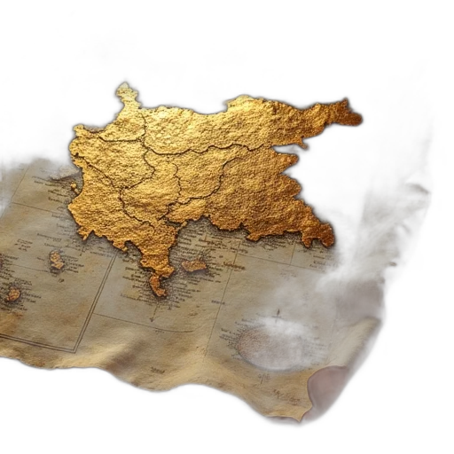 dragon, 3d render, fog, golden transparent PNG cut-out